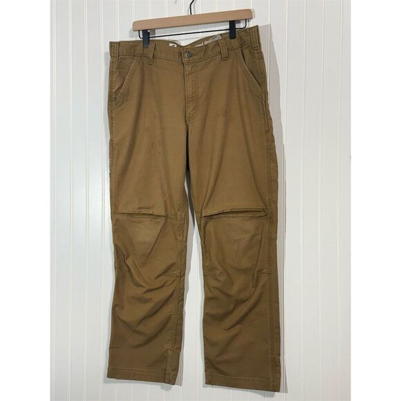Carhartt Work Pants 36x30 Brown Relaxed Fit Double Knee Utility Canvas 101709 - Picture 1 of 6